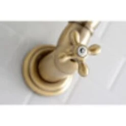 Restoration 3.8 GPM Wall Mounted Double Handle Pot Filler Faucet With Metal Cross Handles -Bathroom Sales Store kingston brass ks310 ax alternate view 1165