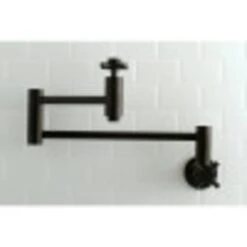 Concord 3.8 GPM Wall Mounted Double Handle Pot Filler Faucet With Metal Cross Handles -Bathroom Sales Store kingston brass ks810 dx alternate view 1012