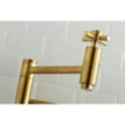 Concord 3.8 GPM Wall Mounted Double Handle Pot Filler Faucet With Metal Cross Handles -Bathroom Sales Store kingston brass ks810 dx alternate view 1020