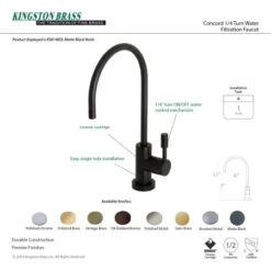 Concord 1.7 GPM Cold Water Dispenser Faucet - Includes Escutcheon -Bathroom Sales Store kingston brass ks819 dl alternate image 831