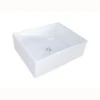 Elements 18-11/16" Rectangular Vitreous China Vessel Sink Less Drain Assembly 2 Elements 18-11/16" Rectangular Vitreous China Vessel Sink Less Drain Assembly -Bathroom Sales Store kingston brass ev4158