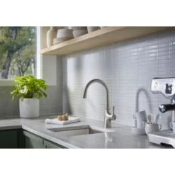 Tempered 1.5 GPM Single Hole Bar Faucet -Bathroom Sales Store kohler 24663 1