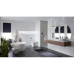 Eir 0.8 / 1.0 GPF Dual Flush One Piece Elongated Chair Height Toilet With Actuator Plate Flush - Bidet Seat Included -Bathroom Sales Store kohler 77795 imagegallery6