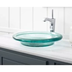 Artist Editions Spun Glass 6" X 17-1/2" Bathroom Sink -Bathroom Sales Store kohler k 2276 lifestyle image side view 16