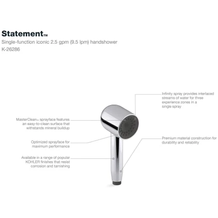 Statement 2.5 GPM Single Function Hand Shower With MasterClean Sprayface 20 Statement 2.5 GPM Single Function Hand Shower With MasterClean Sprayface - Image 19