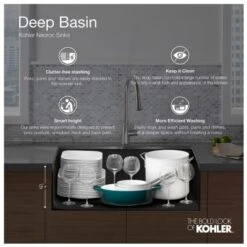 Cairn 27-1/2" Undermount Single Basin Composite Kitchen Sink -Bathroom Sales Store kohler k 28000 alternate view 229