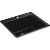 Kennon 25" Undermount Single Basin Quartz Composite Kitchen Sink With Basin Rack -Bathroom Sales Store kohler k 28003 1 cm1 9510461