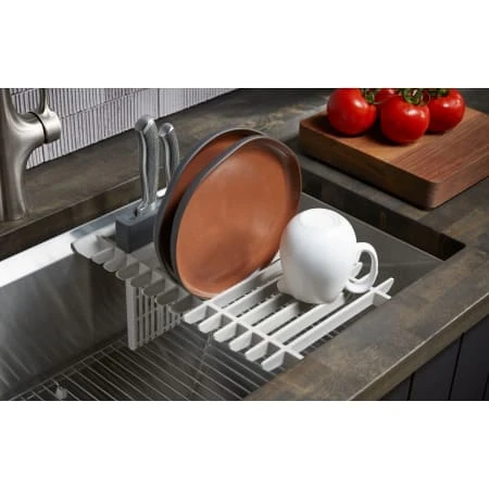 Tempered 32-1/4" Undermount Single Basin Stainless Steel Workstation Kitchen Sink 8 Tempered 32-1/4" Undermount Single Basin Stainless Steel Workstation Kitchen Sink - Image 6