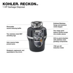 Reckon 1 HP Continuous Garbage Disposal -Bathroom Sales Store kohler k 29358 alternate image 14