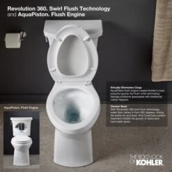 Cimarron 1.6 GPF Two Piece Elongated Chair Height Toilet With Left Hand Lever - Less Seat -Bathroom Sales Store kohler k 31620 alternate image 55