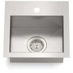 Vault 15" Undermount Single Basin Stainless Steel Bar Sink