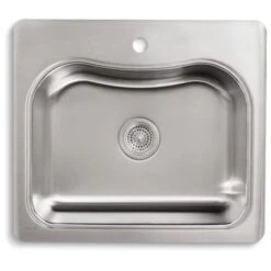 Staccato 25" Single Basin Top-Mount 18-Gauge Stainless Steel Kitchen Sink With SilentShield -Bathroom Sales Store kohler k 3362 1 alternate view 480