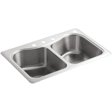 Staccato 33" Double Basin Top-Mount 18-Gauge Stainless Steel Kitchen Sink With SilentShield 3 Staccato 33" Double Basin Top-Mount 18-Gauge Stainless Steel Kitchen Sink With SilentShield