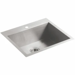 Vault 25" Single Basin Top-Mount/Under-Mount 18-Gauge Stainless Steel Kitchen Sink With SilentShield