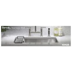 Strive 24" Single Basin Undermount 16-Gauge Stainless Steel Kitchen Sink With SilentShield -Bathroom Sales Store kohler k 5286 alternate image 109