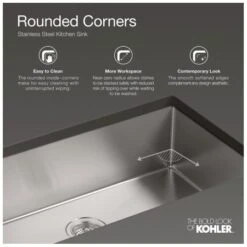 Strive 24" Single Basin Undermount 16-Gauge Stainless Steel Kitchen Sink With SilentShield -Bathroom Sales Store kohler k 5286 alternate view 878