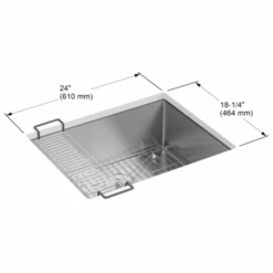 Strive 24" Single Basin Undermount 16-Gauge Stainless Steel Kitchen Sink With SilentShield -Bathroom Sales Store kohler k 5286 alternate view 882