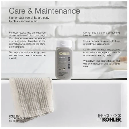 Riverby 25" Undermount Single Basin Cast Iron Kitchen Sink 7 Riverby 25" Undermount Single Basin Cast Iron Kitchen Sink - Image 5