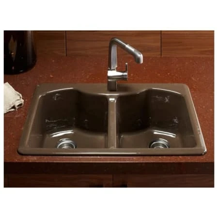 Deerfield 33" Double Basin Top-Mount Enameled Cast-Iron Kitchen Sink 8 Deerfield 33" Double Basin Top-Mount Enameled Cast-Iron Kitchen Sink - Image 6