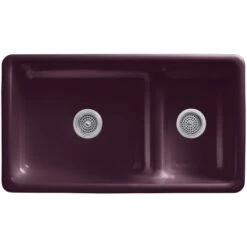 Iron Tones 33" Drop In Double Basin Cast Iron Kitchen Sink -Bathroom Sales Store kohler k 6625 alternate view 1371