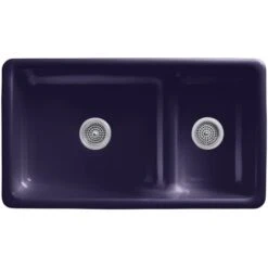 Iron Tones 33" Drop In Double Basin Cast Iron Kitchen Sink -Bathroom Sales Store kohler k 6625 alternate view 1373