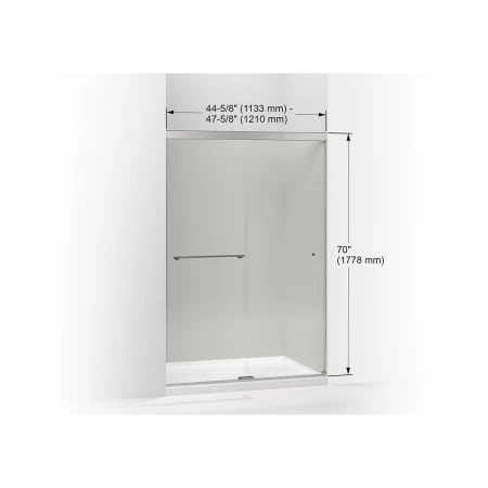 Revel 70"High X 47-5/8" Wide Frameless Sliding Shower Door With Clear Glass, Reversible Opening, And CleanCoat 7 Revel 70"High X 47-5/8" Wide Frameless Sliding Shower Door With Clear Glass, Reversible Opening, And CleanCoat - Image 5