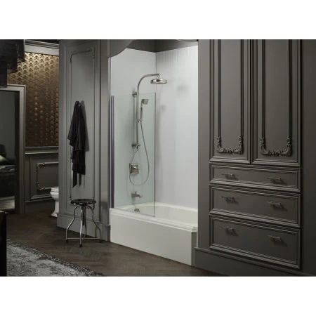 Aerie 57" High X 32" Wide Frameless Bath Screen With CleanCoat And Square Corner 13 Aerie 57" High X 32" Wide Frameless Bath Screen With CleanCoat And Square Corner - Image 11
