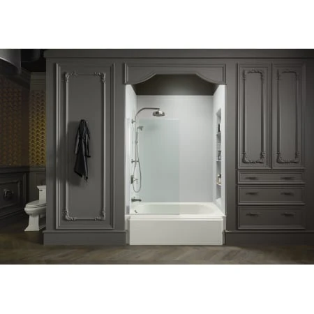 Aerie 57" High X 32" Wide Frameless Bath Screen With CleanCoat And Square Corner 10 Aerie 57" High X 32" Wide Frameless Bath Screen With CleanCoat And Square Corner - Image 8