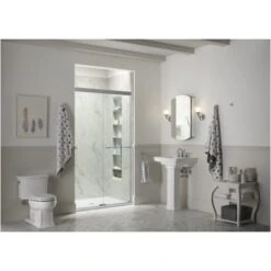 Revel Frameless Sliding 76" X 47-5/8" Shower Door With Clear Glass -Bathroom Sales Store kohler k 707106 l alternate image 968