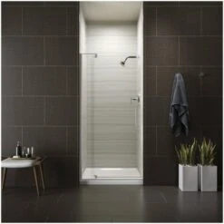 Revel 70" High X 31-1/8-36" Wide Pivot Frameless Shower Door With Thick Clear Glass 18 Revel 70" High X 31-1/8-36" Wide Pivot Frameless Shower Door With Thick Clear Glass -Bathroom Sales Store kohler k 707511 l alternate image 1103