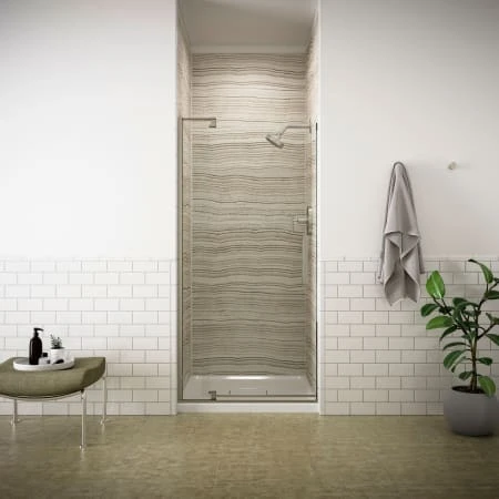 Revel 70" High X 31-1/8-36" Wide Pivot Frameless Shower Door With Thick Clear Glass 3 Revel 70" High X 31-1/8-36" Wide Pivot Frameless Shower Door With Thick Clear Glass