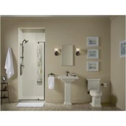 Revel 74"H X 31-1/8-36"W Pivot Frameless Shower Door With Thick Clear Glass 12 Revel 74"H X 31-1/8-36"W Pivot Frameless Shower Door With Thick Clear Glass -Bathroom Sales Store kohler k 707516 l alternate image 1112