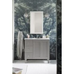 Poplin 20-1/2" Framed Rectangular Vanity Mirror 8 Poplin 20-1/2" Framed Rectangular Vanity Mirror -Bathroom Sales Store kohler k 99666 alternate image 1 705