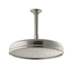2.5 GPM Single Function Rain Shower Head With MasterClean Sprayface And Katalyst Air-Induction Technology