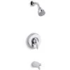 Coralais Single Handle Tub And Shower Trim With Single Function Shower Head 1 Coralais Single Handle Tub And Shower Trim With Single Function Shower Head -Bathroom Sales Store kohler k ts15601 4s cp