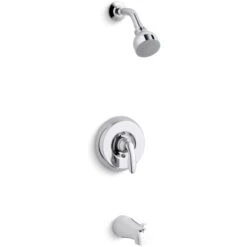 Coralais Single Handle Tub And Shower Trim With Single Function Shower Head