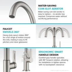 Oletto 1.8 GPM Single Handle Kitchen Bar Faucet -Bathroom Sales Store kpf 2822bb alt image 6