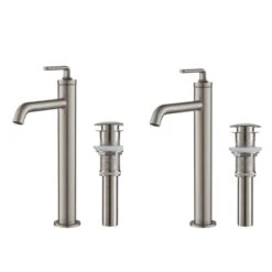 Pack Of (2) Ramus 1.2 GPM Vessel Single Hole Bathroom Faucet With Pop-Up Drain Assembly