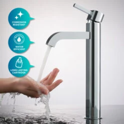 Bathroom Combo - 14" Clear Glass Vessel Bathroom Sink With Vessel Faucet, Pop-Up Drain, And Mounting Ring -Bathroom Sales Store kraus c gv 101 14 12mm 1007 alternate image 76