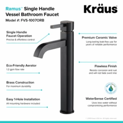 Bathroom Combo - 14" Clear Glass Vessel Bathroom Sink With Vessel Faucet, Pop-Up Drain, And Mounting Ring -Bathroom Sales Store kraus c gv 101 14 12mm 1007 alternate image 87