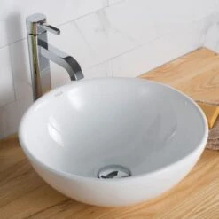 Bathroom Combo - 15-3/4" Ceramic Vessel Bathroom Sink With Vessel Faucet, Pop-Up Drain -Bathroom Sales Store kraus c kcv 141 1007 alternate image 521