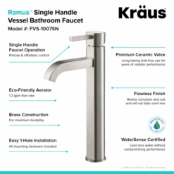 Bathroom Combo - 15-3/4" Ceramic Vessel Bathroom Sink With Vessel Faucet, Pop-Up Drain -Bathroom Sales Store kraus c kcv 141 1007 alternate image 529