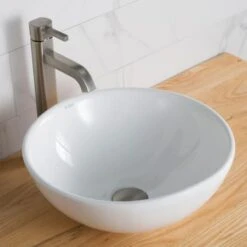 Bathroom Combo - 15-3/4" Ceramic Vessel Bathroom Sink With Vessel Faucet, Pop-Up Drain -Bathroom Sales Store kraus c kcv 141 1007 alternate image 531