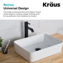 Single Hole Vessel Bathroom Faucet From The Ramus Collection Less Drain Assembly -Bathroom Sales Store kraus fvs 1007 alternate image 357