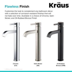 Single Hole Vessel Bathroom Faucet From The Ramus Collection Less Drain Assembly -Bathroom Sales Store kraus fvs 1007 alternate image 361
