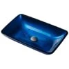 21-7/8" Irruption Blue Glass Vessel Bathroom Sink Only 1 21-7/8" Irruption Blue Glass Vessel Bathroom Sink Only -Bathroom Sales Store kraus gvr 204 re 2795527