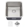 Dex 17" Undermount Single Bowl 16 Gauge Stainless Steel Kitchen Sink