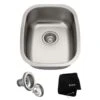 15" Undermount Single Bowl 18 Gauge Stainless Steel Kitchen Sink -Bathroom Sales Store kraus kbu16 4183771