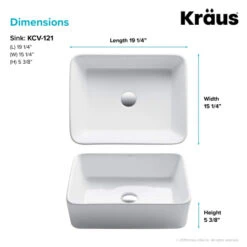Pack Of (2) Elavo 19" Ceramic Vanity Top 11 Pack Of (2) Elavo 19" Ceramic Vanity Top -Bathroom Sales Store kraus kcv 121 2pk alternate image 1026