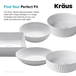 Viva 13" Circular Vitreous China Vessel Bathroom Sink With Pop-Up Drain Assembly -Bathroom Sales Store kraus kcv 204g 20 alternate image 1303